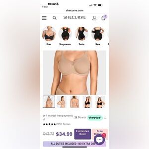 Shecurve Cooling Minimizer Bra 44C New in packaging